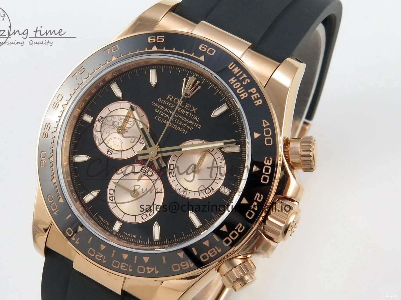 RG Oysterflex Edition 126515 VSF Daytona on 1:1 VS4131 (Weighted) Strap Dial Black V2 Best 0120